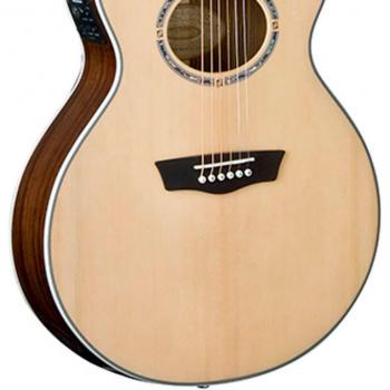 Washburn EA20SNB Natural - Festival Series EA20SNB Florentine Jumbo AE Guitar, Natural