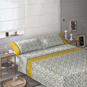 Juego de Sábanas Ruby 3 Piezas para Cama de 90 cm - 50% Algodón, 50% Poliéster, Extra Suave, Incluye Sábana Bajera y Fundas de Almoh