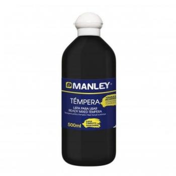 Manley Tempera Preparada Negro 500 ml