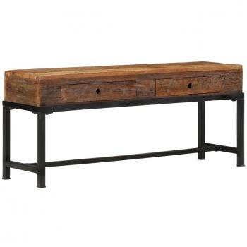 Mueble de TV vidaXL de madera maciza reciclada, dimensiones 110x30x46 cm, ideal para salón