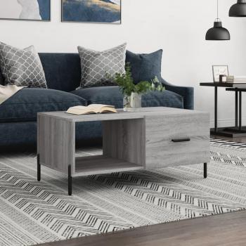 Mesa de centro Sonoma gris 90x50x40 cm madera multicapa