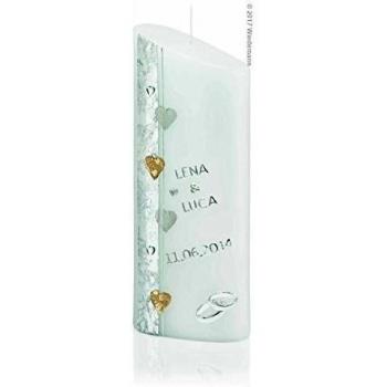 Wiedemann 167118.027 Vela para Boda, Cera, Plata, 22 x 8.5 cm