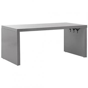 Mesa de Jardín de Cemento Gris 180 x 90 cm Forma U 6 Plazas Resistente al Agua Taranto