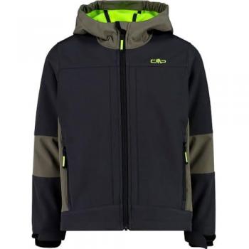 Chaqueta con capucha CMP Hood Fix Softshell negro verde oliva infantil - 5