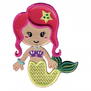 PatchMommy Sirena Parche Termoadhesivo Parche Bordado para Ropa - Parches Infantiles y Apliques para Niños
