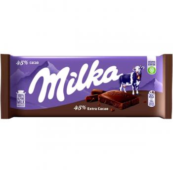 Tableta de Chocolate Milka Extra Cacao 45% 100g