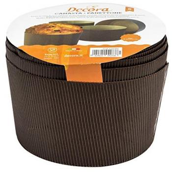 DECORA Envoltorio para hornear Canasta de papel apto para horno, celulosa, marrón, ø 13 x h 9.5 cm