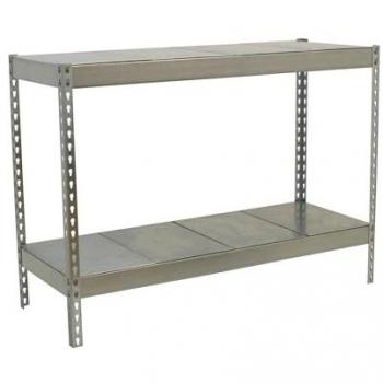 Estantería Industrial Ecoforte 1206-2 Metal Galvanizado 900x1200x600 mm, 400 kg de Capacidad, 2 Estantes