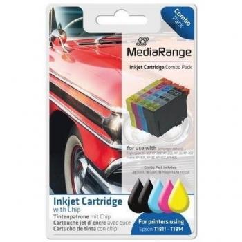 MediaRange MRET181 cartucho de tinta Foto negro, Fotos cian, Foto magenta, Photo yellow Multipack 5 pieza