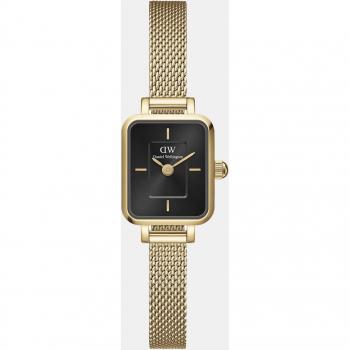 Daniel Wellington Quadro Mini Evergold Women's Watch 15.4x18.2mm Gold Mesh