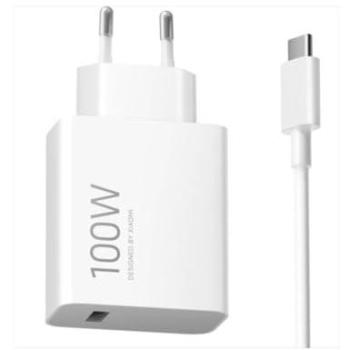 Cargador de Pared Xiaomi 100W Combo de Carga USB Tipo A con Cable USB-C Blanco