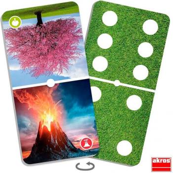 Juego Akros Natudomino Maravillas de la Naturaleza - Juegos Educativos, dimensiones 20x13x6 cm
