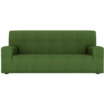 Eiffel Textile Lille Funda sofá 3 plazas, Algodón, Verde, 150 x 195 x 2 cm