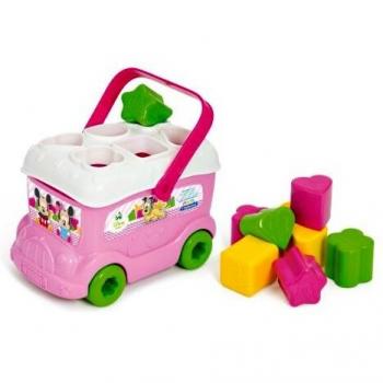 Clementoni-14933 - Baby Minnie Autobús Formas y Colores - juguete bebé Disney a partir de 10 meses