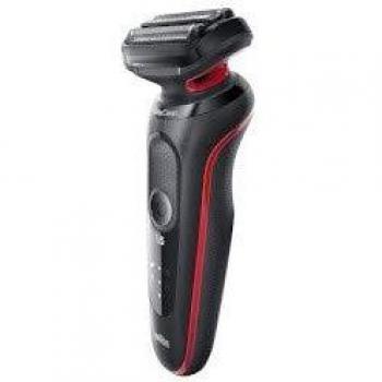 Afeitadora Braun Series 5 1000S Roja y Negra con Tecnología de Corte Avanzada