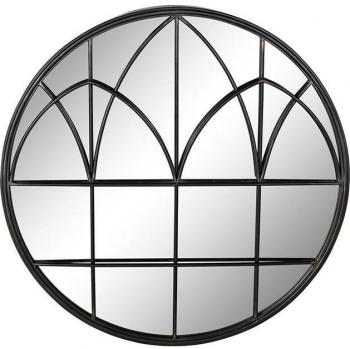 Espejo de pared DKD Home Decor Negro Metal