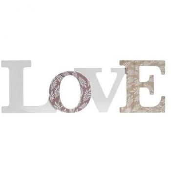 Letras Decorativas LED para Pared o Sobremesa Love en Madera Estilo Nórdico 37x2x12 cm