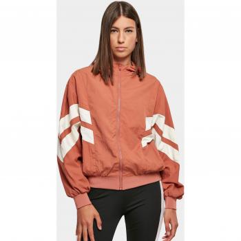 Urban Classics Women's Crinkle Batwing Jacket - Terracotta/Whitesand, 5XL