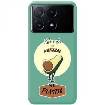 Funda Silicona Líquida Verde con Diseño Culo Natural para Xiaomi Poco X6 Pro 5G