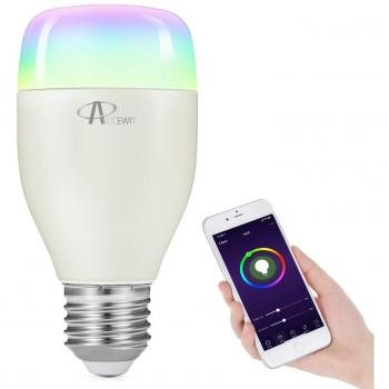 Bombilla Wifi, ACCEWIT Bombilla LED inteligente RGB Multicolor 7W E27 Control de Voz, 650LM Smart Bombilla Funciona con Alexa Echo Google, para Casa Decoración Bar Fiesta KTV-1 Pack