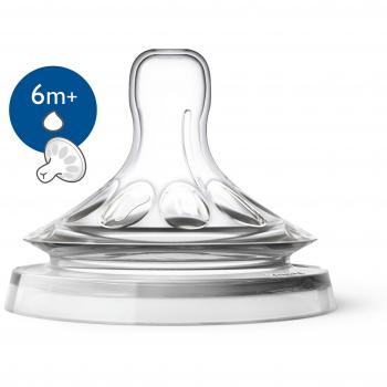 Tétines Avent Natural 2.0 para líquidos espesos - Pack de 2 (6 meses+)