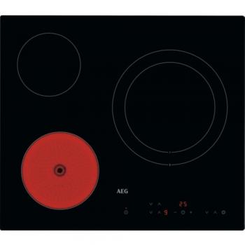 Placa Vitrocerámica AEG HRB63321CK 60CM 3 Zonas Sin Marco Negra