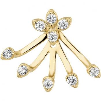 Earjacket Riya de Plata 925 con baño de oro 18k