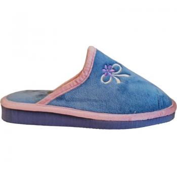 Zapatilla de casa de mujer Janver modelo Tanza, color azul, diseño cómodo y ligero, ideal para uso en interiores