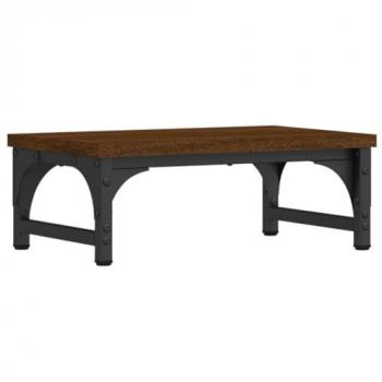 Soporte de Pantalla Madera Ingeniería Marrón Roble 37x23x14 Cm