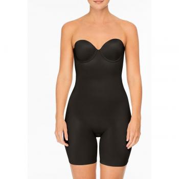 Spanx - Faja reductora con escote palabra de honor y pierna corta