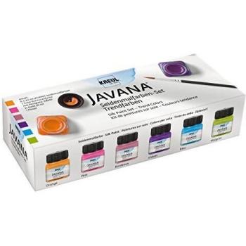 Set de Pintura para Seda JAVANA - Colores de Moda, 6 x 20 ml