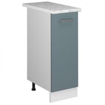Mueble bajo universal R-Line, Gris azulado, 30 cm con puerta y encimera Vicco