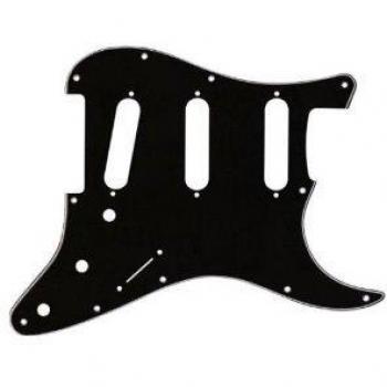 Fender Genuine Stratocaster 3-Ply 11-Hole Pickguard, Black