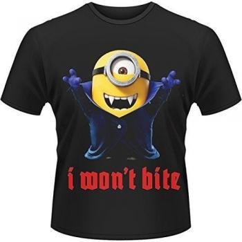 Plastic Head Minions I Won'T Bite Camiseta, Negro, M para Hombre