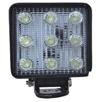 Foco Auxiliar LED Cuadrado con Luz Concentrada, Faro de Trabajo LED Cuadrado en Color Negro