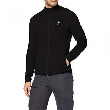 Odlo Midlayer Full Zip Carve Ceramiwarm – Black Jersey – Hombre, Hombre, Jersey para hombre., 542152-15000, Negro , S