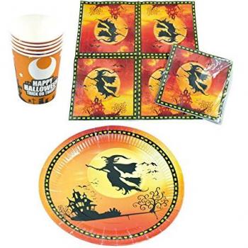 Llopis  - Set bruja (6 platos, 6 vasos, 6 servilletas)