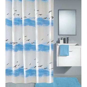 Kleine Wolke 733 - Cortina de Ducha, diseño del mar, Color Azul