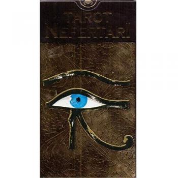 Tarot Nefertari - Baraja de tarot con ilustraciones inspiradas en el antiguo Egipto, 78 cartas, incluye guía interpretativa, tamaño estándar, acabado mate y diseño artístico detallado