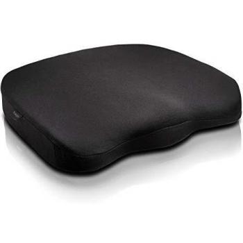 Kensington Ergo Memory Foam Seat Cushion, Black - Lower Back Support, Improves Posture, aids siatica, Anti-Slip Backing