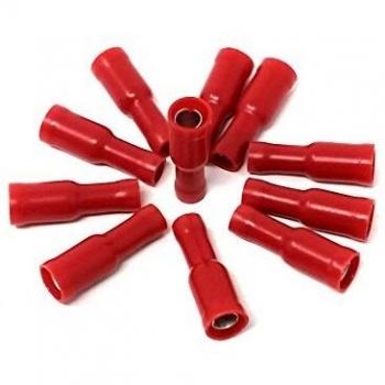 Terminal Cilíndrico Rojo con Conector Femenino Preisolado 0,25-1