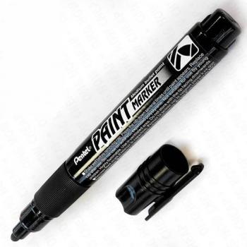 Pentel MMP20-AO Marcador Permanente de Pintura con Punta Cónica en Color Negro - Paquete de 12 Unidades