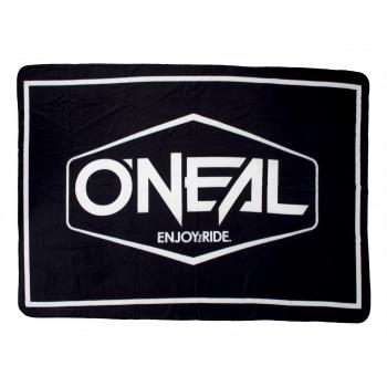 O'NEAL | Manta de vellón | Original O'NEAL USA Moto Blanket, Manta de vellón para el Estadio | O'NEAL Rider Stadium Blanket | Black White | Tamaño 152,5 cm x 203 cm
