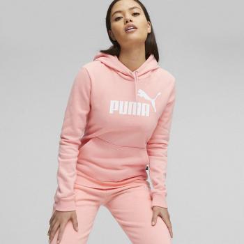 Sudadera con capucha Puma Essentials Logo Slim rosa blanco mujer - M