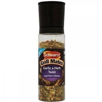 Schwartz Compañeros De Parrilla De Ajo Y Hierbas 155G Molino - Paquete de 4