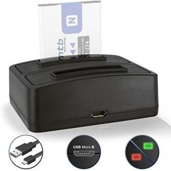 Cargador Doble (USB) NP-BN1 NPBN1 Compatible con Sony Cyber-Shot DSC-J… T… TX. W. WX. QX. - Ver Lista de compatibilidad!