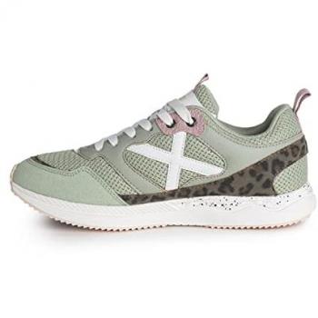 Zapatillas Deportivas de Mujer y Niña MUNICH 4122016 CLASH VERDE, Color: verde claro con rosa claro y blanco, Talla: 37 EU