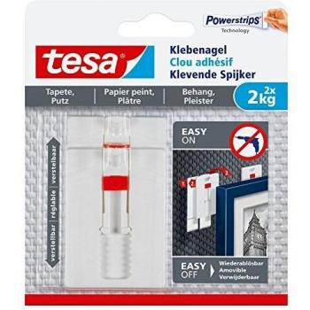 Tesa 77777-00000 Clavo Adhesivo, 2 kg, Set de 2 Piezas