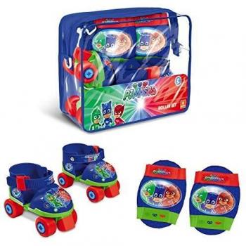 PJ Masks PJ Masks-MD-18475 Set Patines y Protecciones, Multicolor, Talla Ajustable