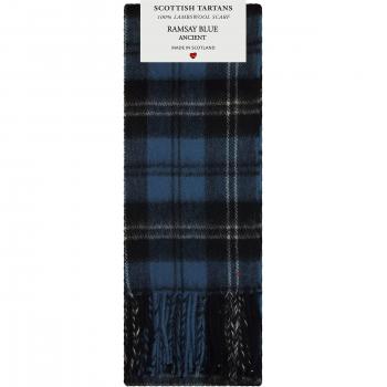 Ramsay Blue Ancient Tartan 100% Lambswool Scarf